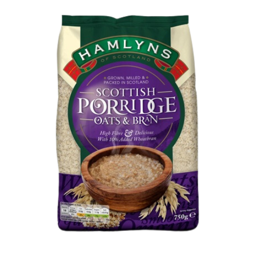 Hamlyns Scottish Porridge Oats & Bran 750g