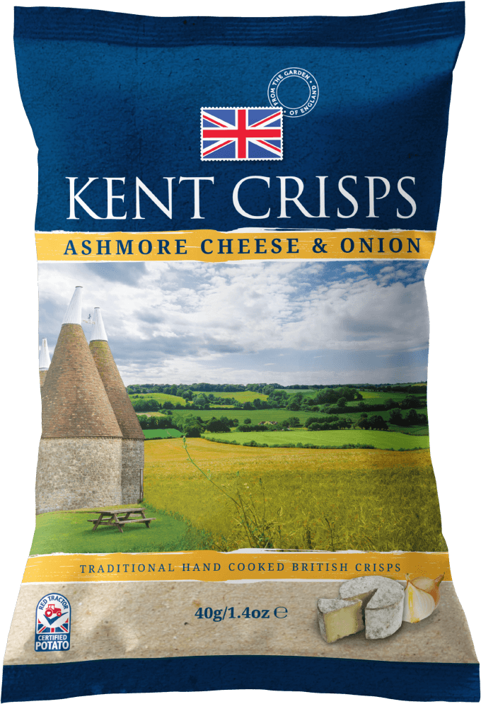 Kent Crisps Ashmore Cheddar & Onion 150g