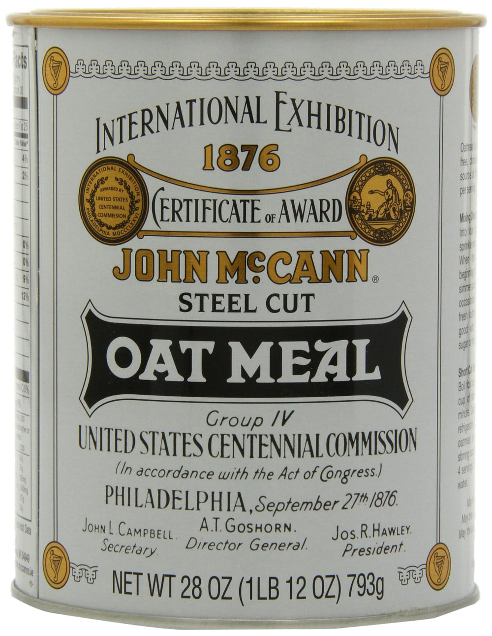 McCann's Steel Cut Irish Oatmeal Tin