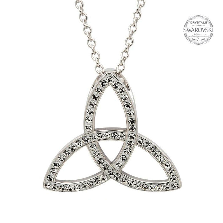 White Crystal Trinity Necklace