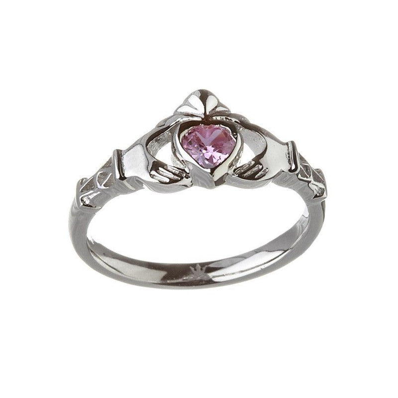 October Birthstone Claddagh Ring