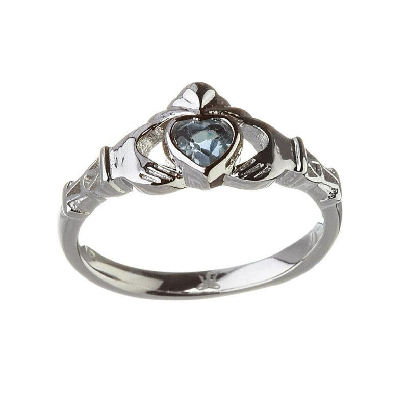 December Birthstone Claddagh Ring