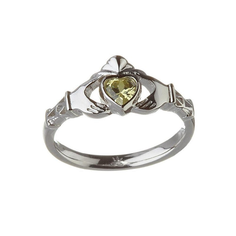 August Birthstone Claddagh Ring