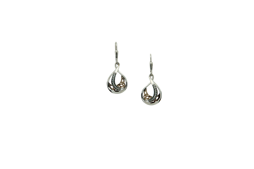Silver & Gold Trinity Hanging Earrings