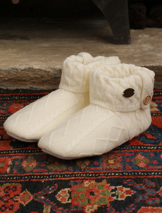 Adult Knitted Boot Slipper