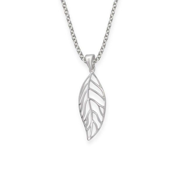 Outlander Inspired Autumn Leaf Silver Pendant