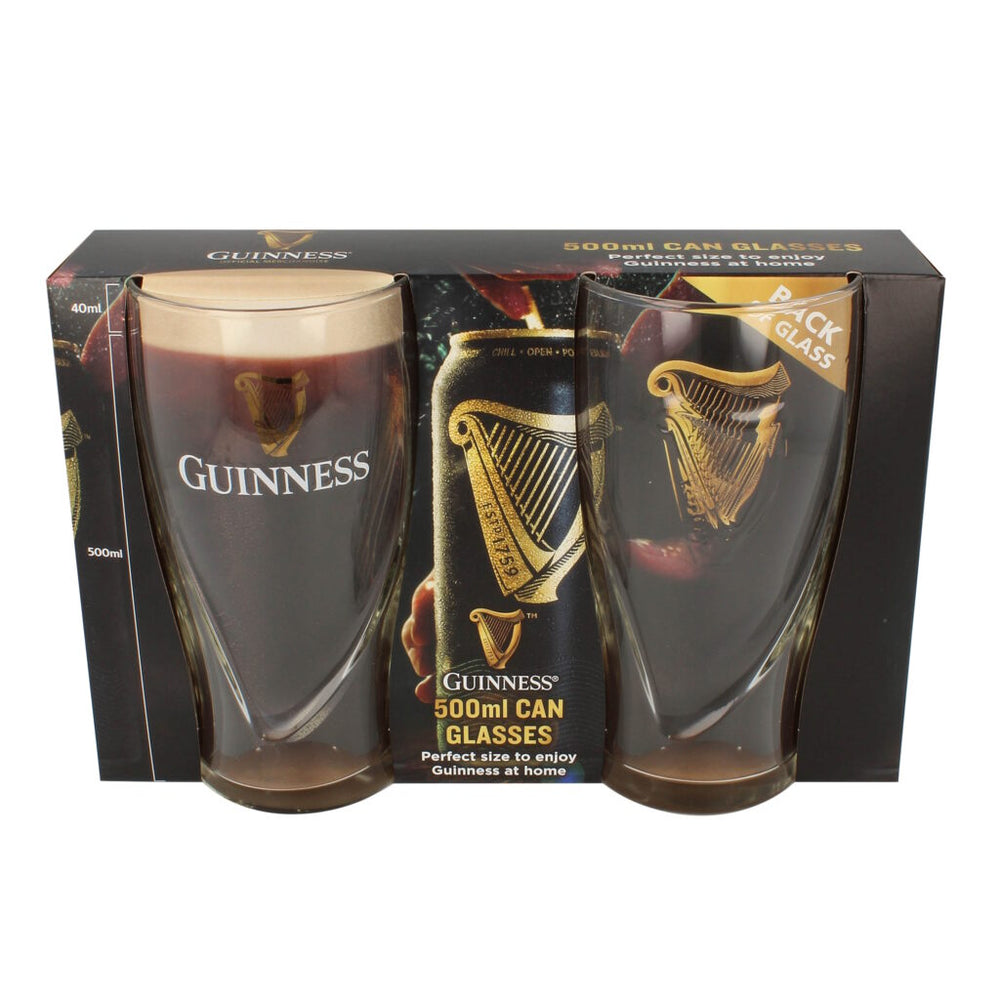 GUINNESS – EMBOSSED CAN PINT GLASS SET (2-PACK)