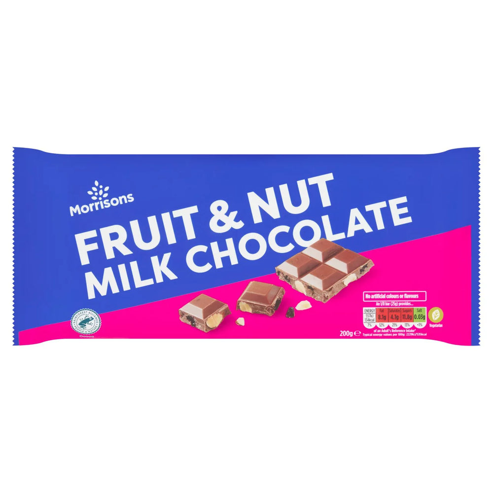 Morrisons Milk Chocolate Fruit & Nut 200g