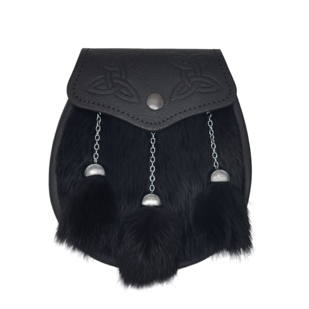 Black Rabbit Fur Semi Dress Sporran