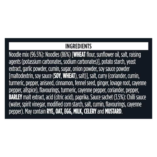 Pot Noodle Block Bombay Badboy 115g