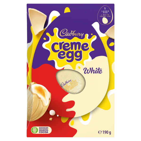 Cadbury White Creme Egg Large Egg 190g