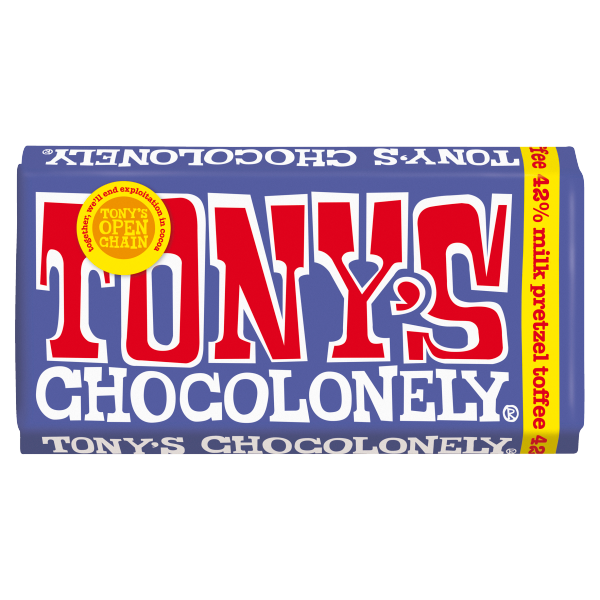 Tony's Chocolonley Pretzel and Toffee Bar 90g