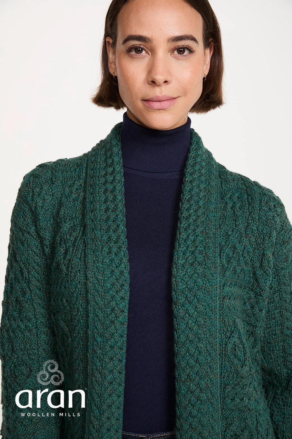 Ladies Long Shawl Foldback Cardigan