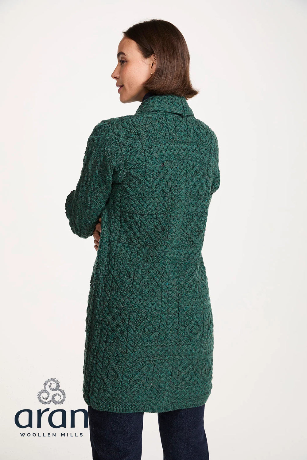 Ladies Long Shawl Foldback Cardigan