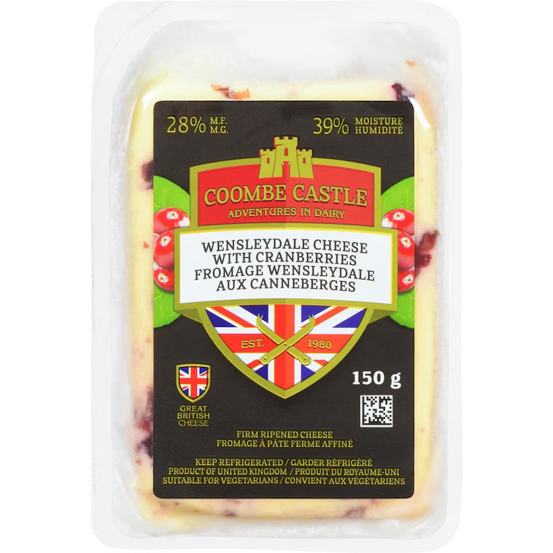 Coombe Castle Wensleydale Cheese with Cranberries 150g