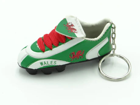 Wales Big Shoe Football Boot/Cleat Keychain