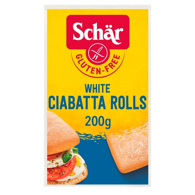 Schar Gluten Free White Ciabatta Rolls 200g