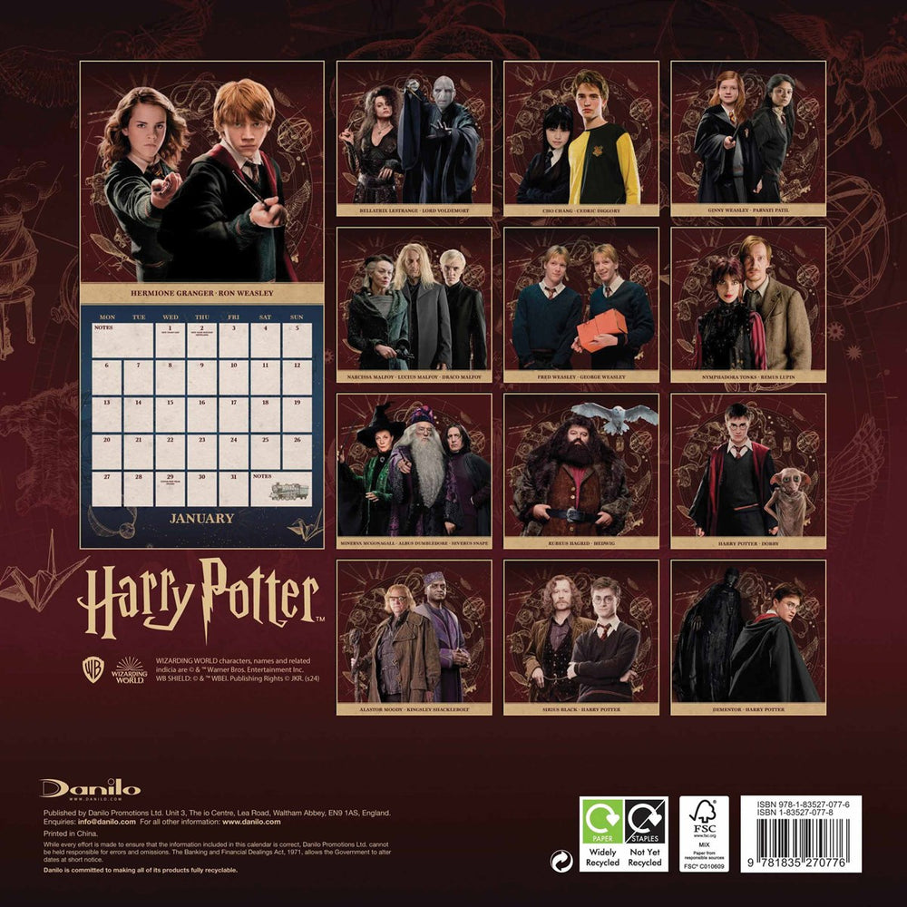 Harry Potter 2025 Calendar