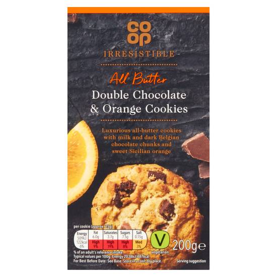 Co Op Double Chocolate and Orange Cookies 200g