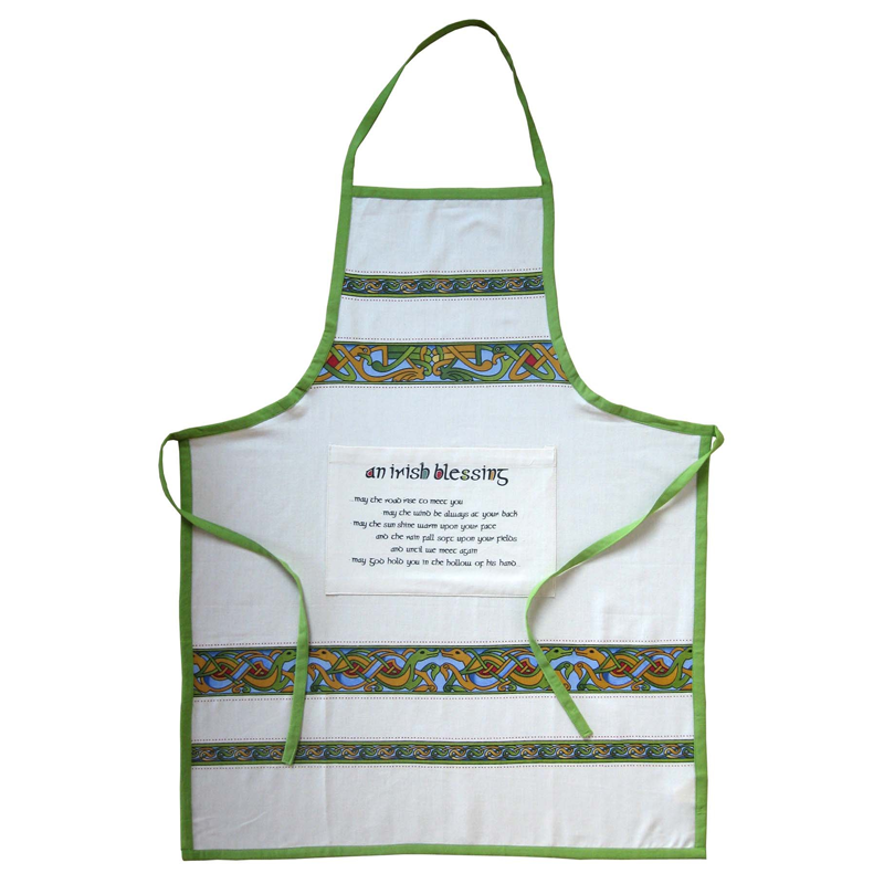 Apron with Irish Blessing on Pocket