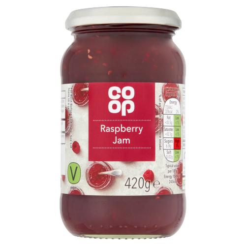 Co Op Seedless Raspberry Jam 420g