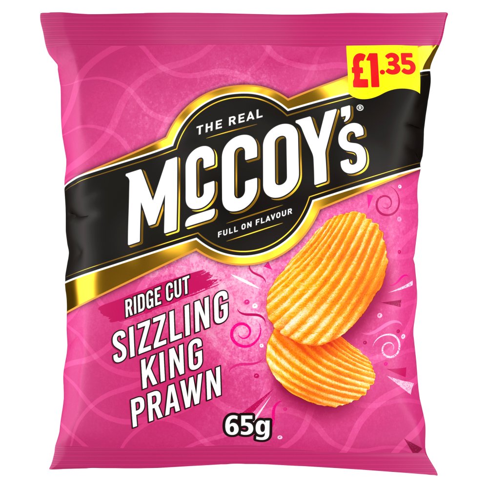 McCoy's Ridge Cut Sizzling King Prawn 65g