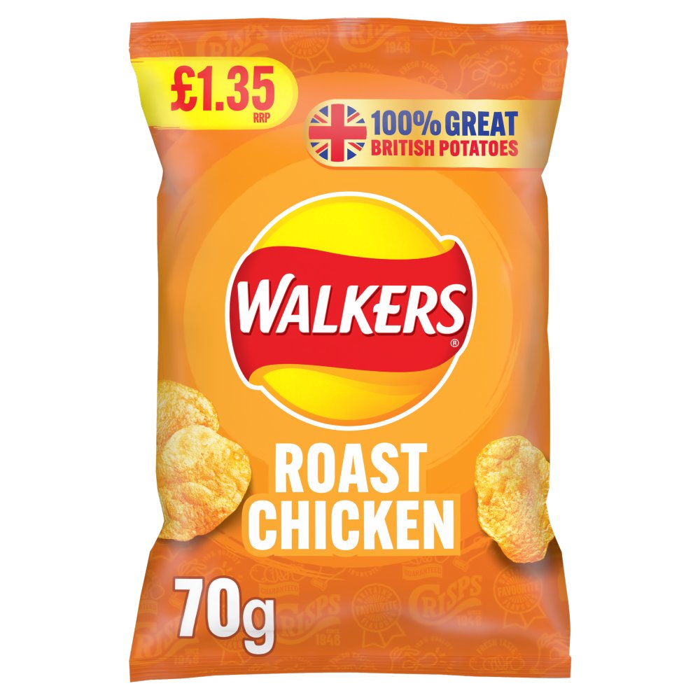 Walker's Roast Chicken Crisps 70g