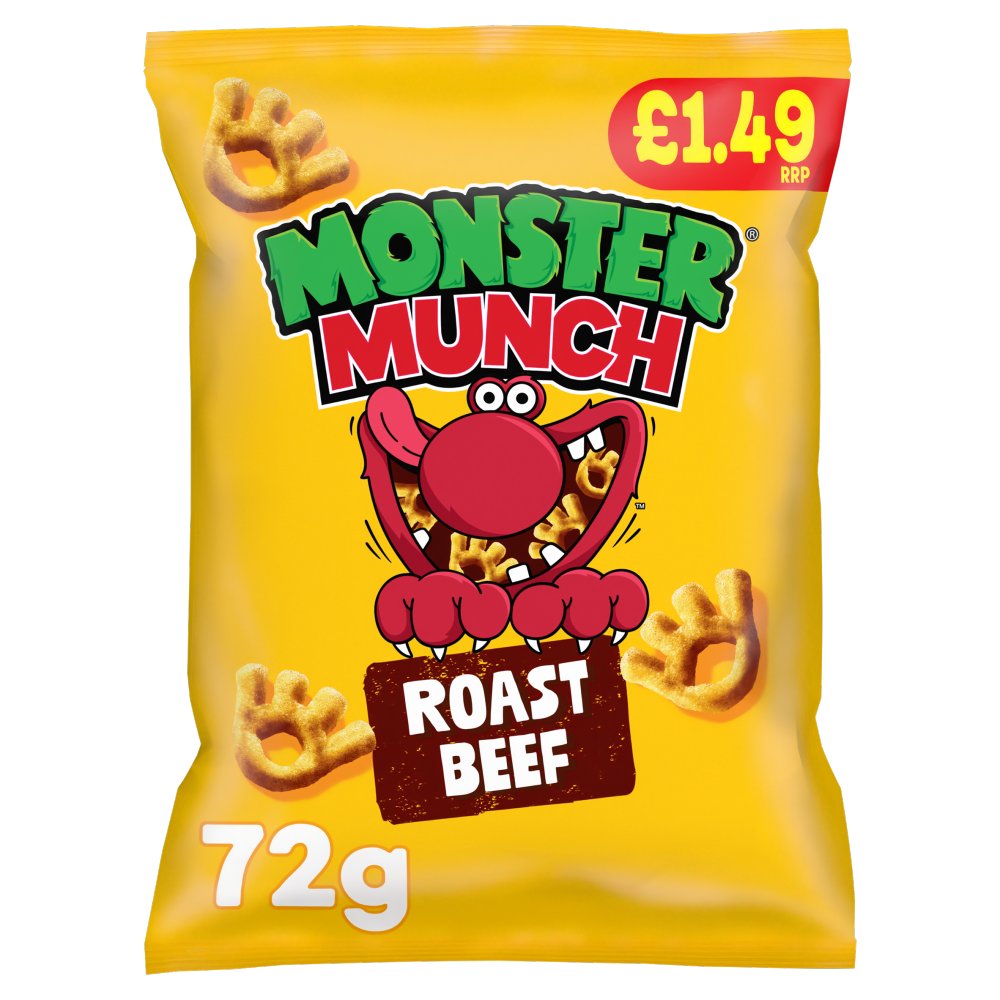 Walker's Monster Munch Mega Roast Beef 72g