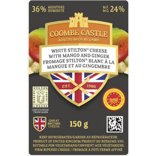 Coombe Castle White Stilton Mango Ginger 150g
