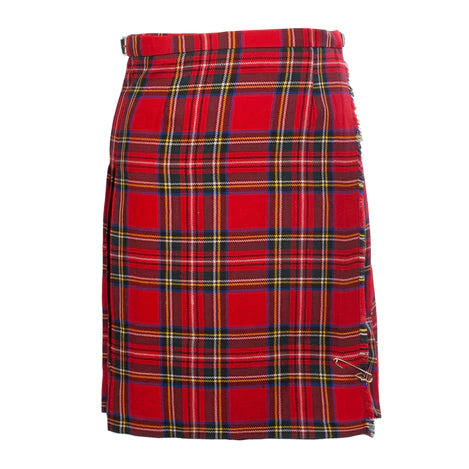 Ladies Knee Length Tartan Kilted Skirt