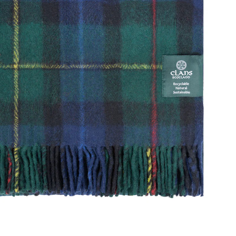 Smith Highland Wool Blend Tartan Blanket Throw