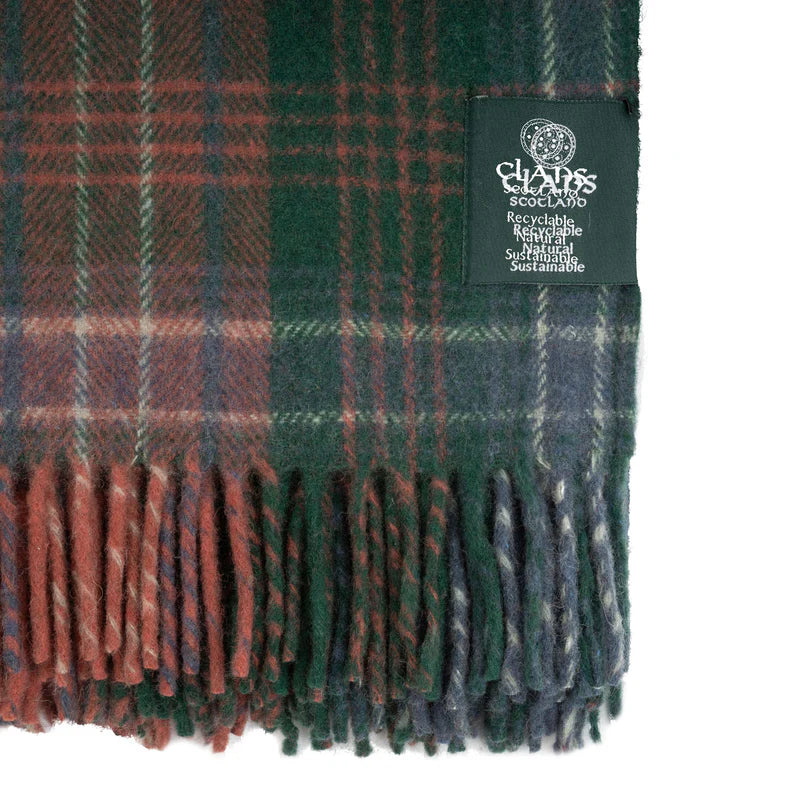Wilson Ancient Highland Wool Blend Tartan Blanket Throw