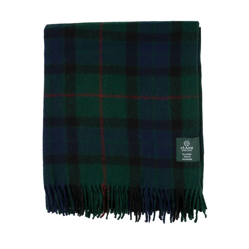 Gunn Highland Wool Blend Tartan Blanket
