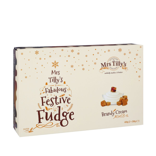 Mrs Tilly's Brandy Cream Festive Fudge Carton 400g