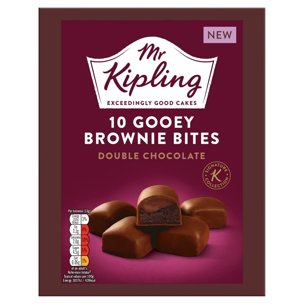 Mr Kipling Gooey Brownie Bites Double Chocolate