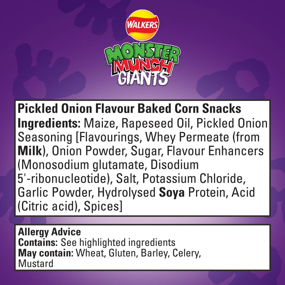 Walker's Monster Munch Giants Pickled Onion 85g