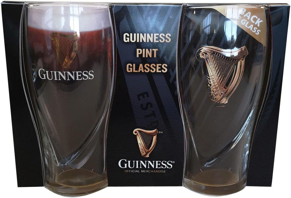 2 Pack Guinness Embossed Pint