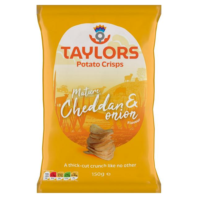 Taylor's Crisps - Cheddar & Onion 150g