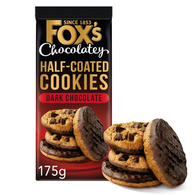 Fox's Half Coated Dark Chocolate Cookies 175g
