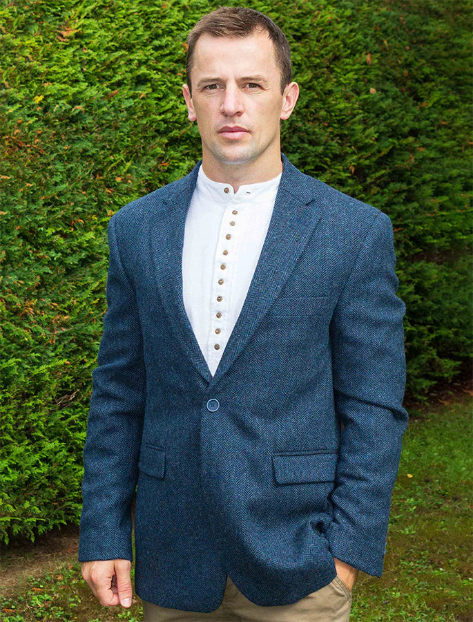 Navy Emerald Isle Tweed Blazer Jacket