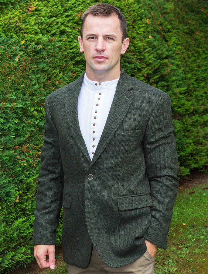 Olive Emerald Isle Tweed Blazer Jacket