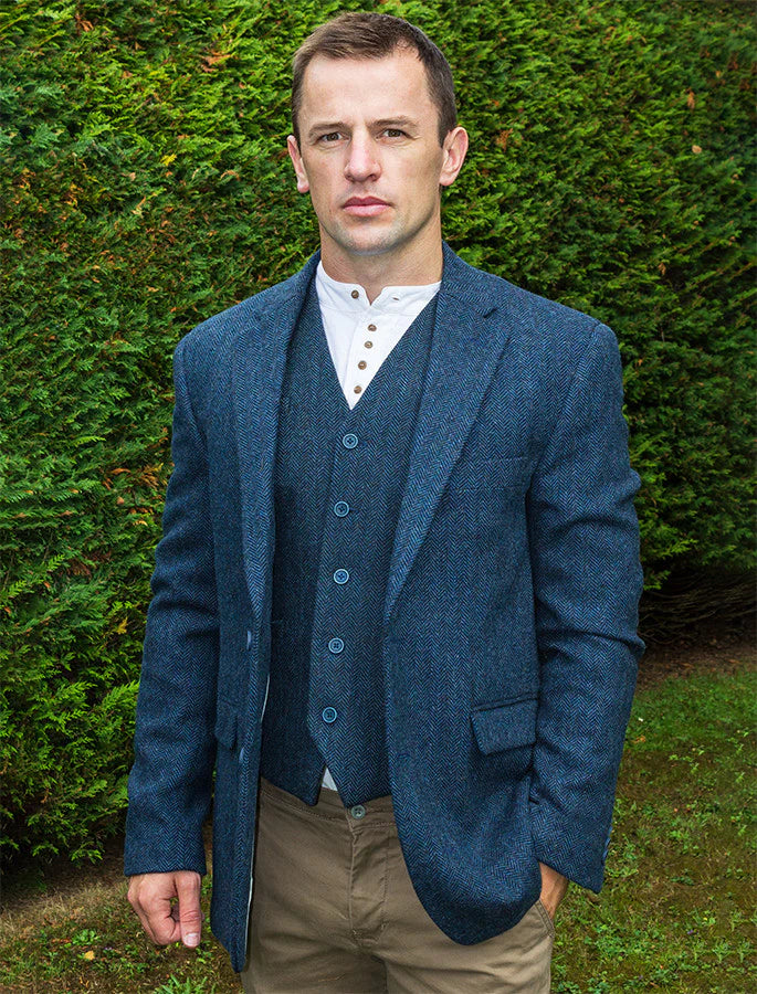 Navy Emerald Isle Tweed Blazer Jacket