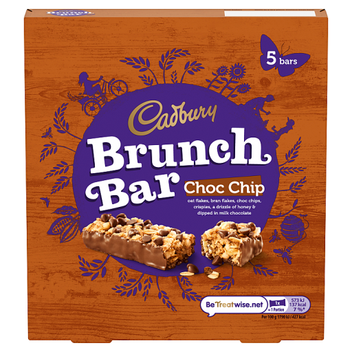 Cadbury Chocolate Chip Oat Brunch Bar 5 Pack