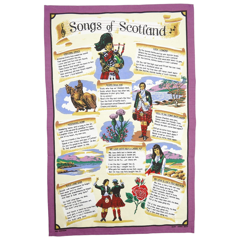 Songs of Scotland Tea Towel