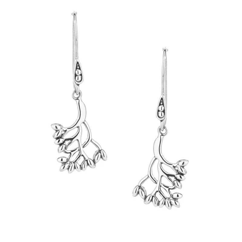 Tree of Life Hook Earrings Silver