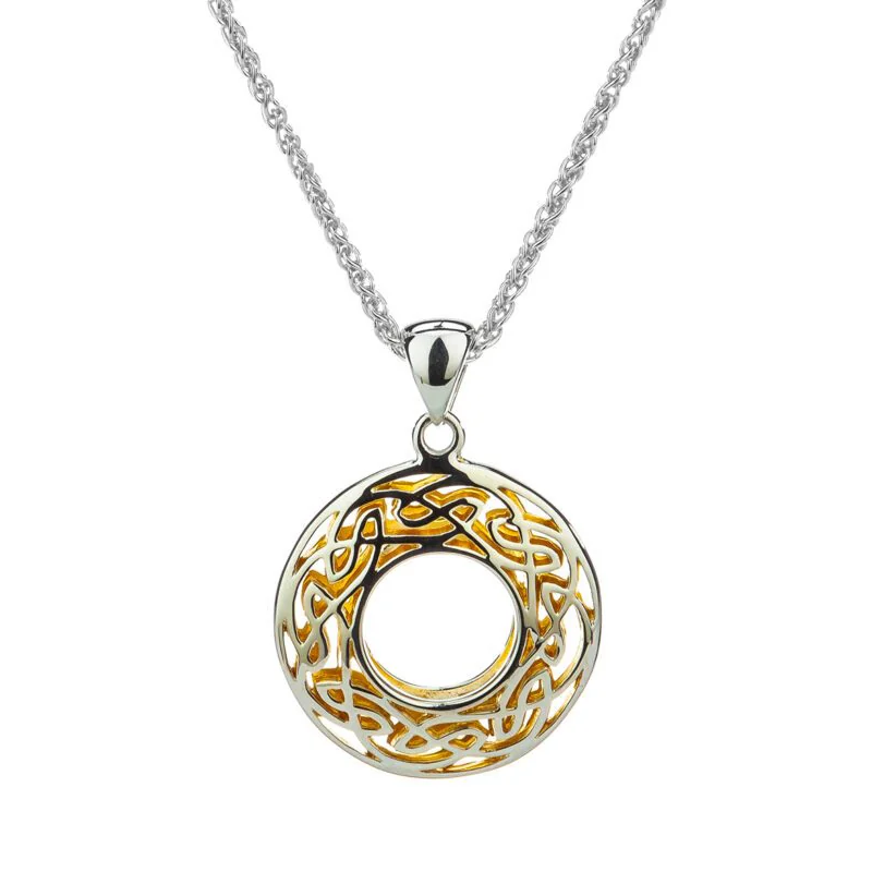 Gilded Window to the Soul Round Pendant