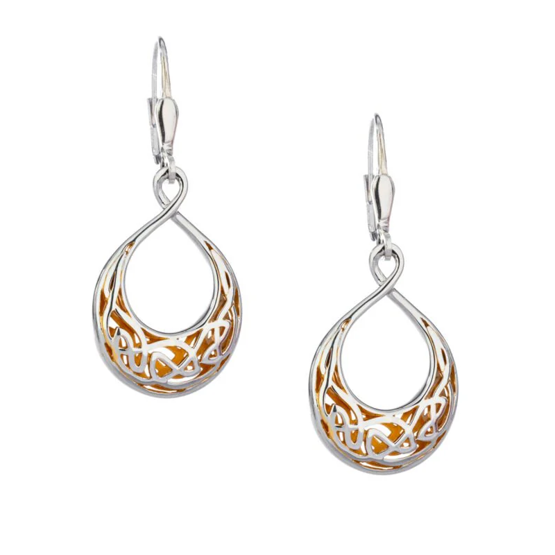 Gilded Window to the Soul Teardrop Leverback Earrings