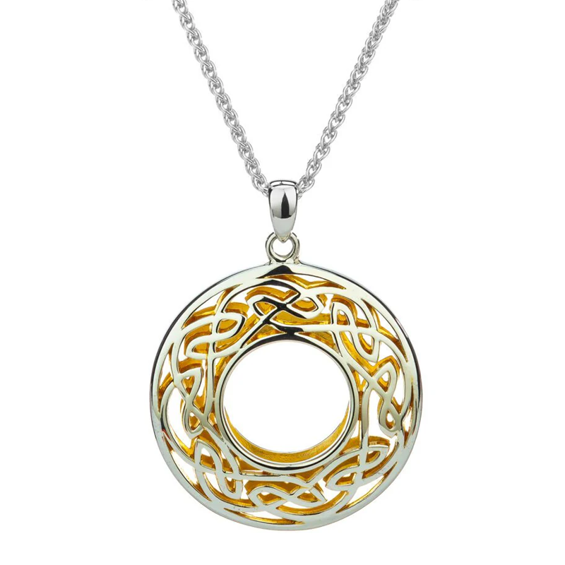 Gilded Window to the Soul Round Pendant