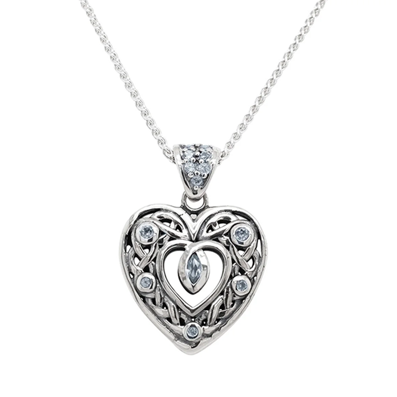 Silver Celtic Heart Pendant