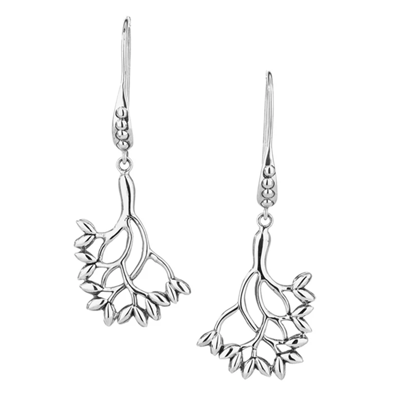 Tree of Life Hook Earrings Silver